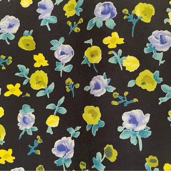 Dani Max Floral Print Women's Skirt - Blue and Yellow modest size 24 cottage - Picture 4 of 9
